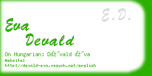 eva devald business card